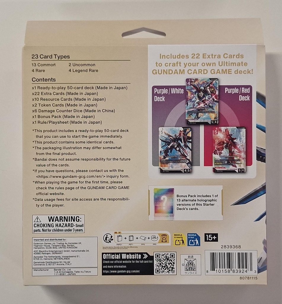 Gundam - Destiny Ignition Ultimate Deck Inglés