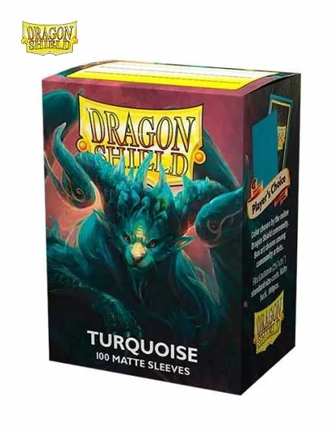 Fundas Matte Turquoise Azul Turquesa - Dragon Shield Standard 100