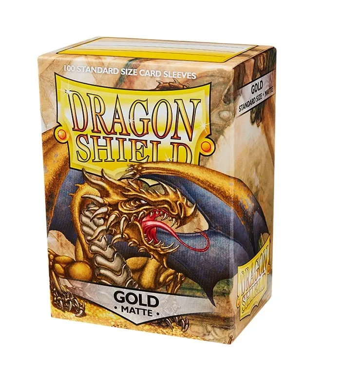 Fundas  Matte Oro  Dragon Shield. Gold 100 Unidades Standard