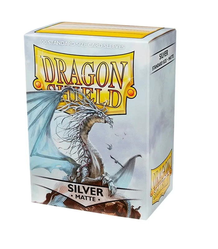 Fundas Matte Silver Plata - Dragon Shield Standard 100