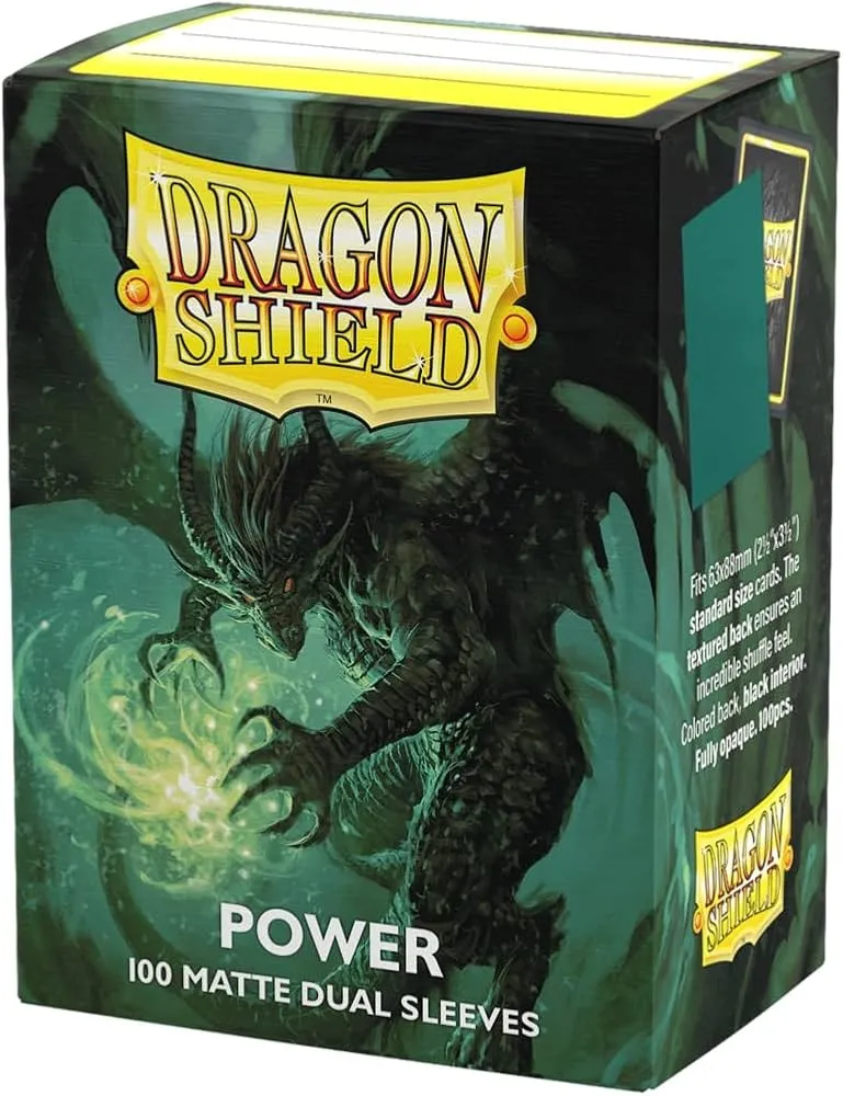 Fundas  Matte - 63mm x 88mm Metallic Green / Power - Dragon Shield