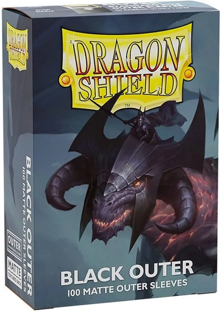 Fundas  Outer Sleeves Black -  Standar Size  Dragon Shield