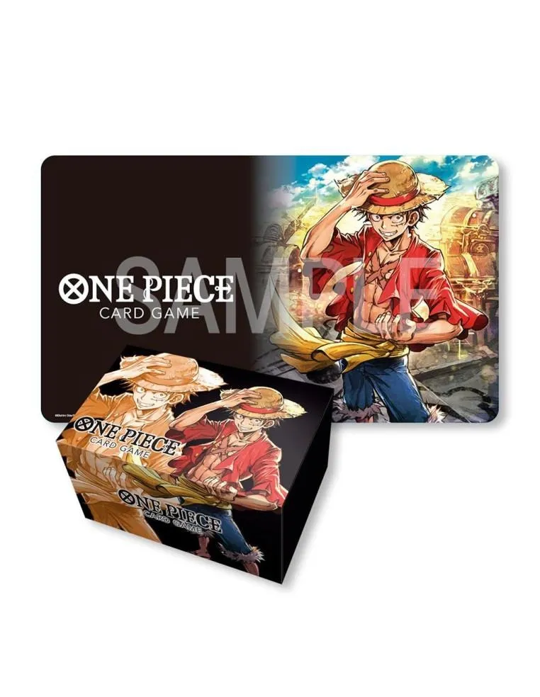 [810059780460] One Piece Card Game Playmat and Storage Box Set Monkey D Luffy