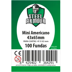 [8425402364291] 100 Fundas Mini Americano Steel Armour