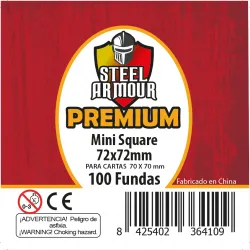 100 Fundas Premium Mini Square - Steel Armour