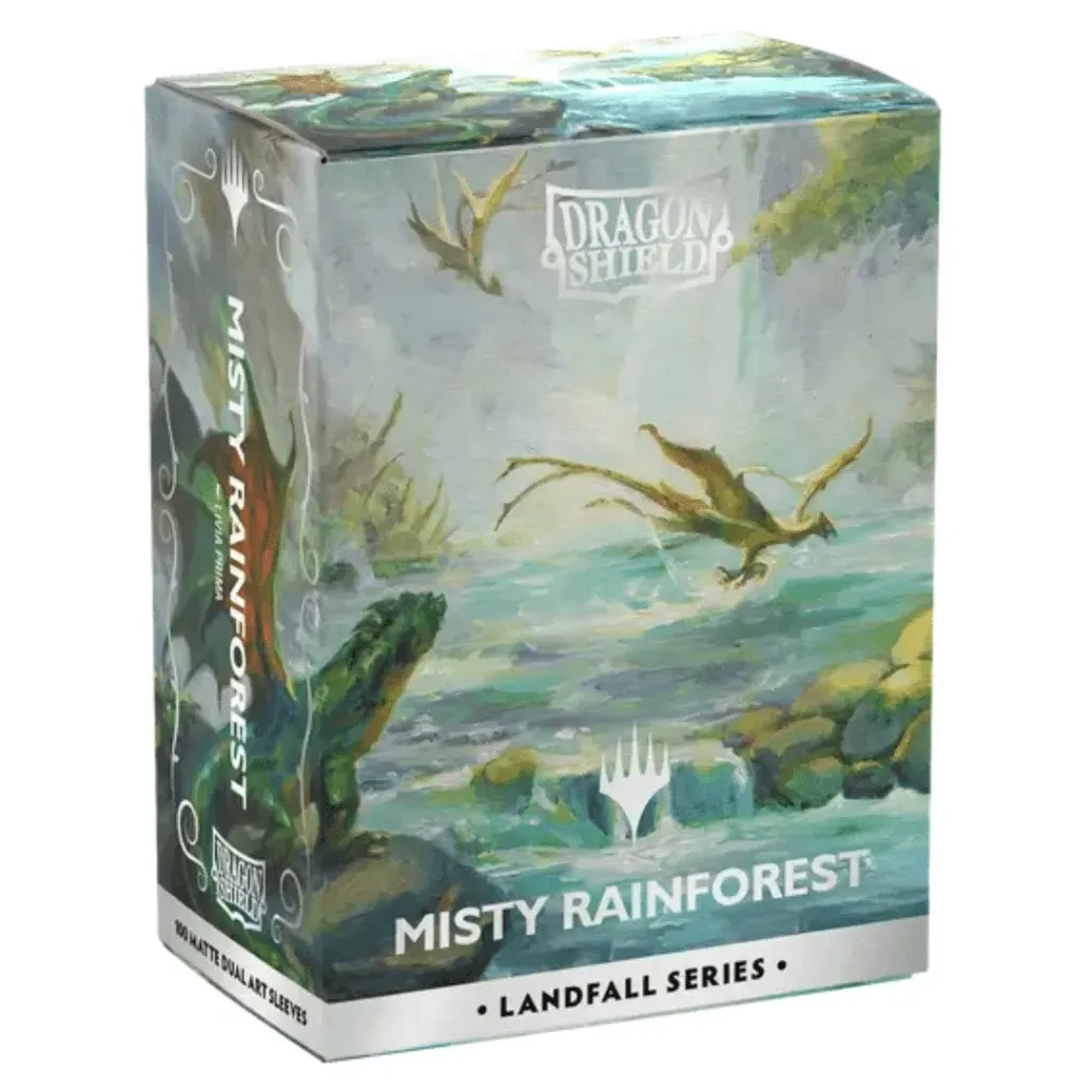 Fundas Matte Dual Landfall Series (100 ud.) - Misty Rainforest - Dragon Shield