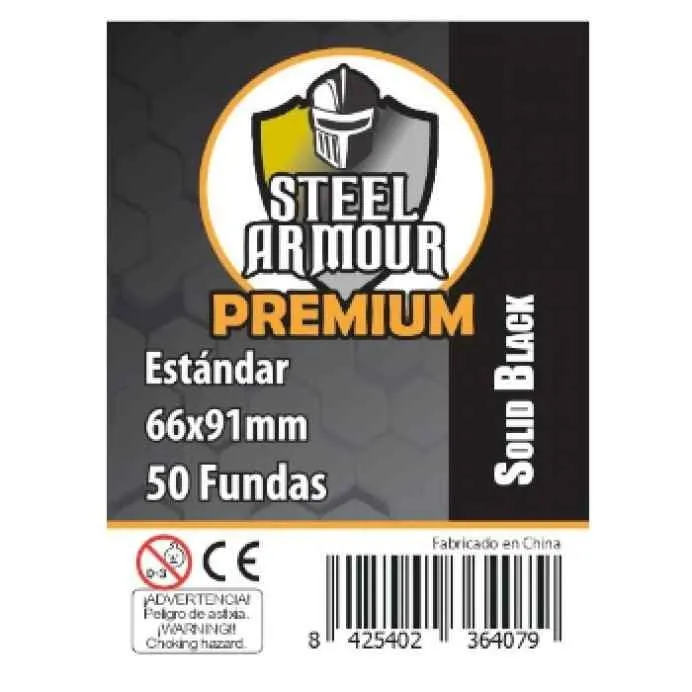 50 Fundas Solid Black - Steel Armour