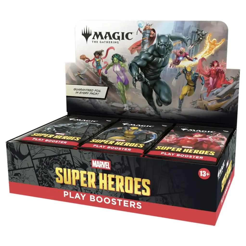 [195166313597] Caja Play Boosters Marvel Super Heroes Inglés - Magic The Gathering