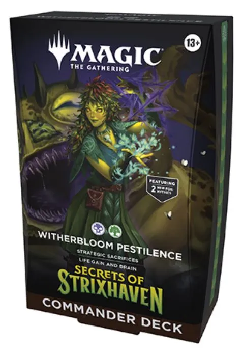 [1951663180352] Magic The Gathering TCG Commander Deck Secrets of Strixhaven Inglés - Witherbloom Pestilence