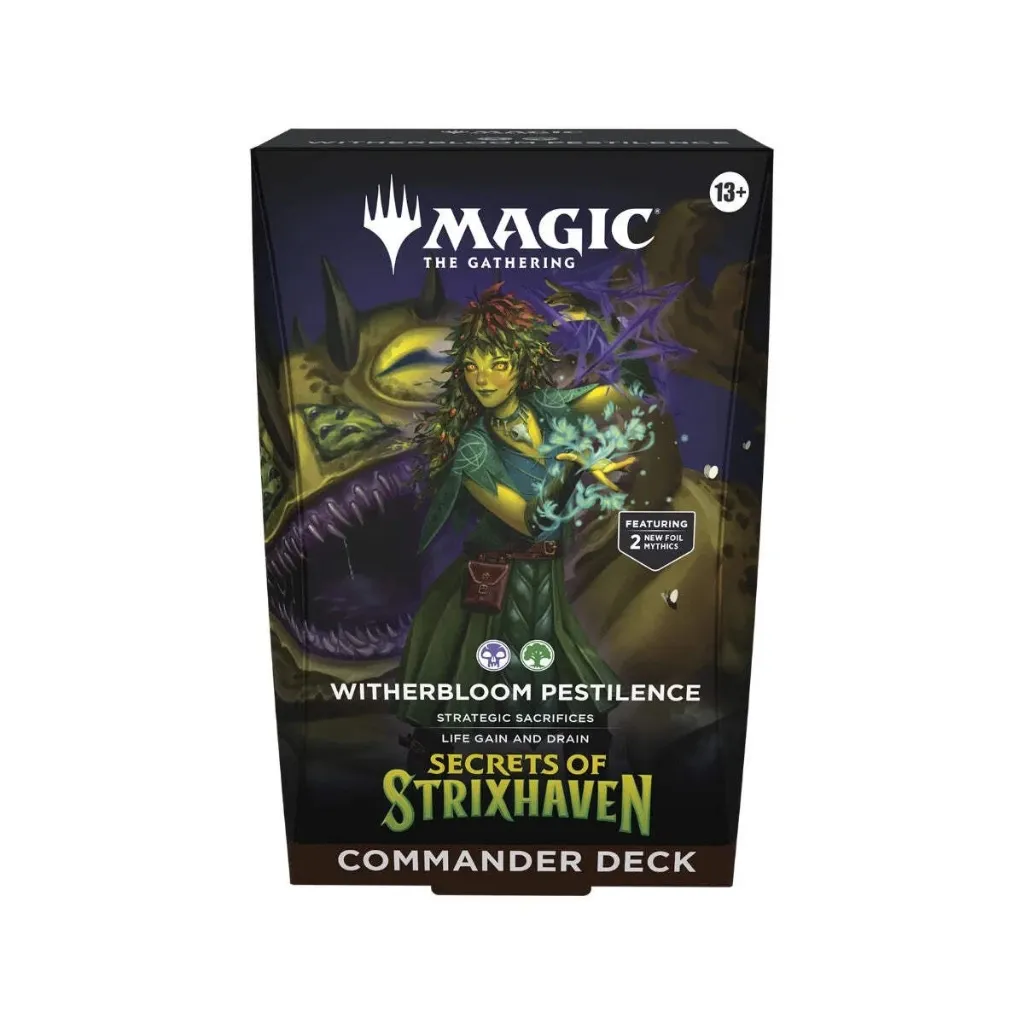 [1951663180352] Secrets of Strixhaven - "Witherbloom Pestilence" Commander Deck Inglés - Magic The Gathering