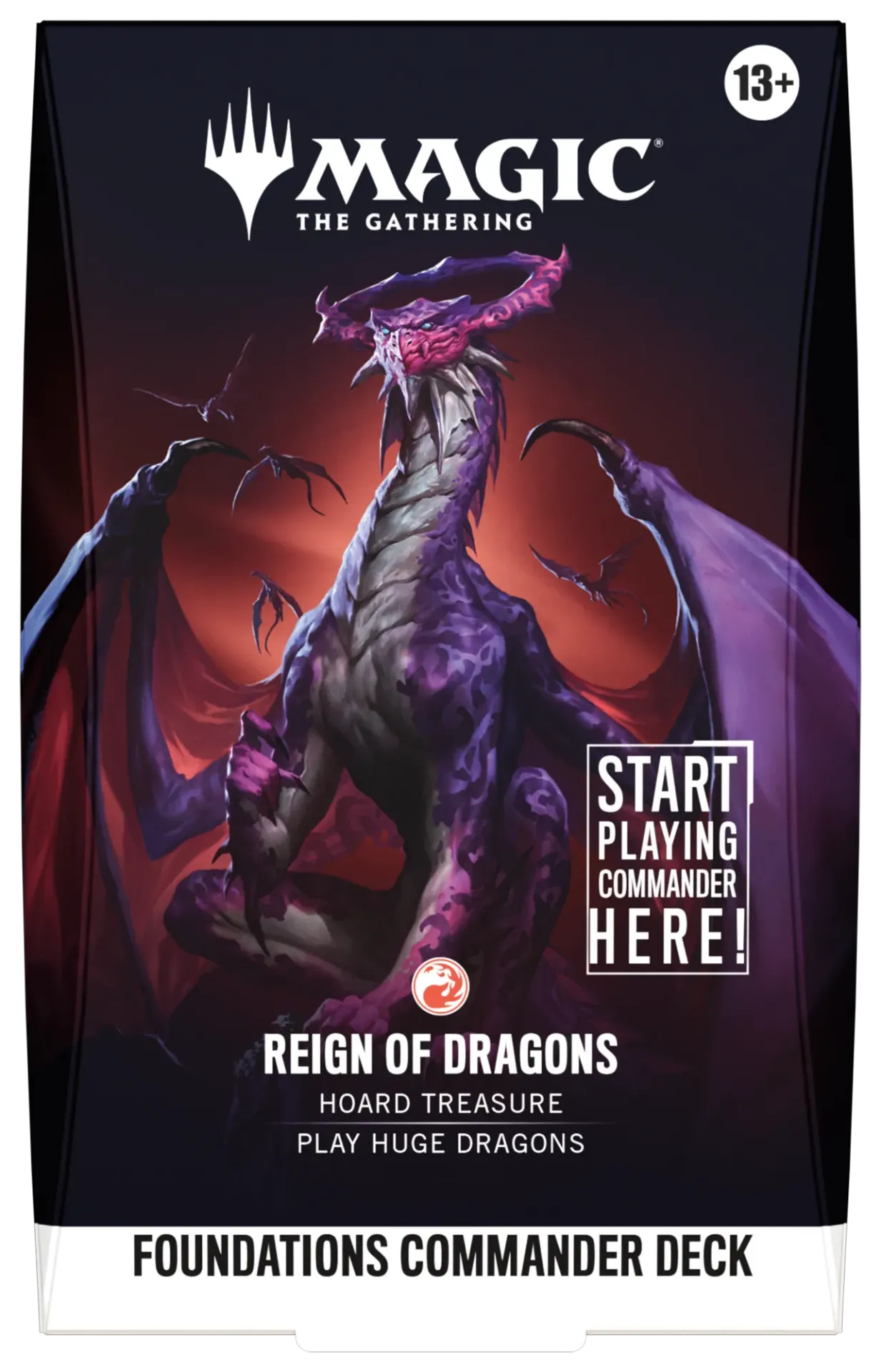 Mazo Commander Reign of Dragons Inglés - Starter Foundations Rojo Dragones