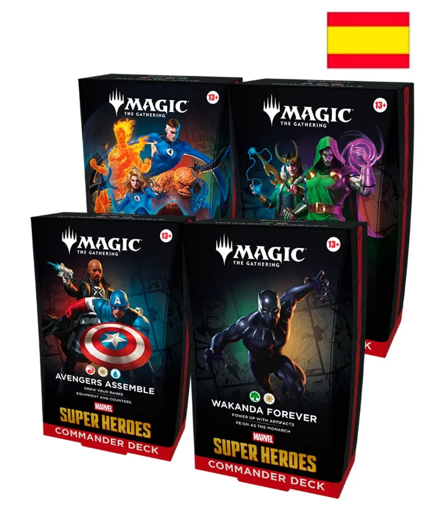 Pack 4 Mazos Commander Español Marvel Super Heroes