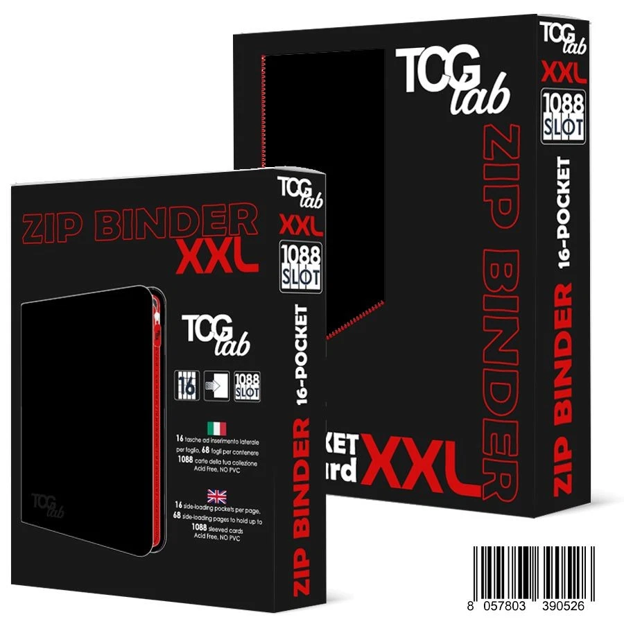 [8057803390526] Zip Binder Rojo/Negro XXL TCGLab