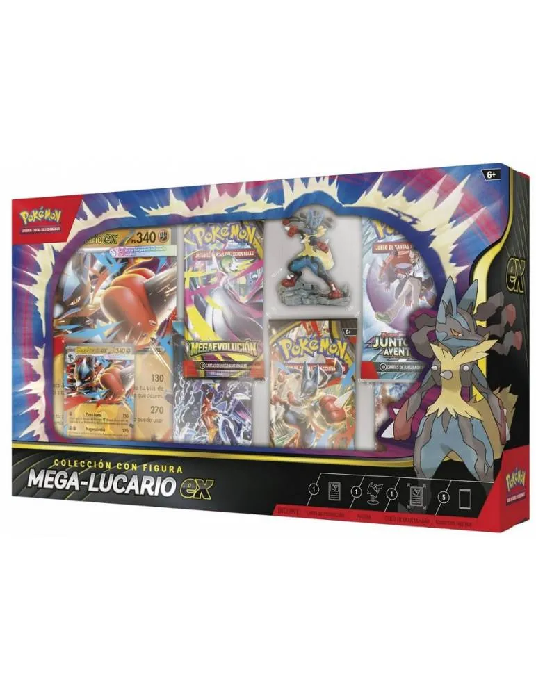 Pokémon - Mega-Lucario Ex - Colección con Figura Español
