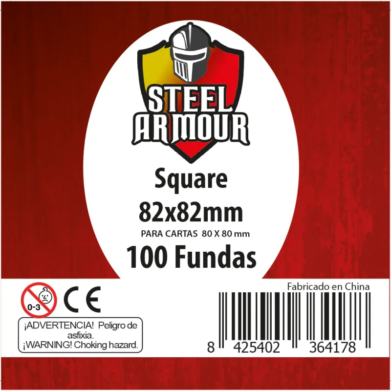 [8425402364178] 100 Fundas Square 82x82 - Steel Armour