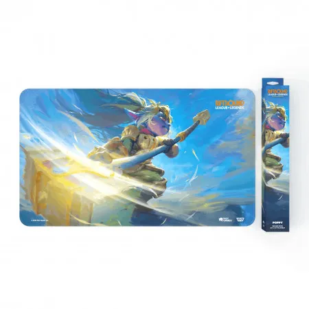 [810155275259] Tapete Riftbound League of Legends Unleashed Poppy Keeper of the Hammer 24x14