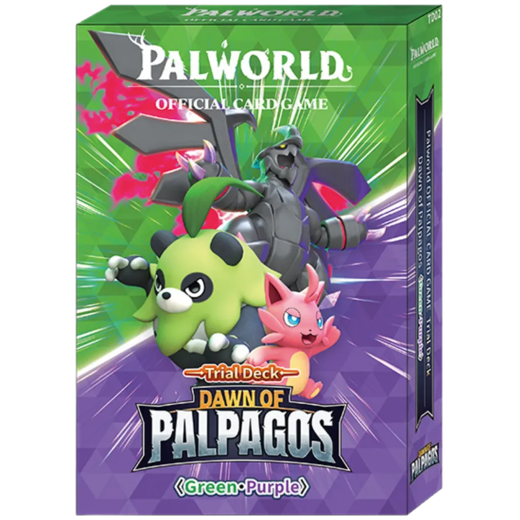 Mazo de Inicio Verde-Morado TD02 Inglés - Palworld Dawn Of Palpagos