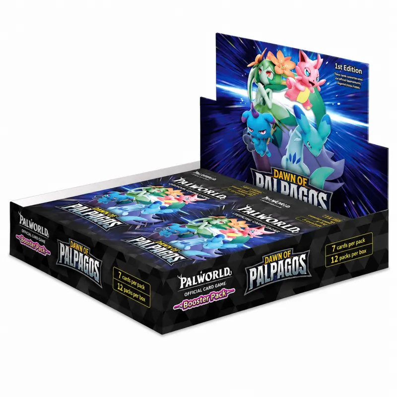 [8885021122878] Caja de 12 Sobres BP01 Inglés - Palworld Dawn Of Palpagos