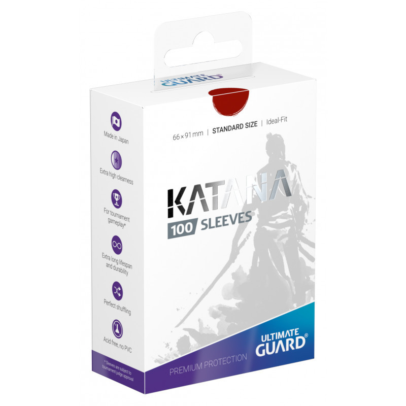 Fundas Katana Standard Rojo 100 - Ultimate Guard Sleeves Red