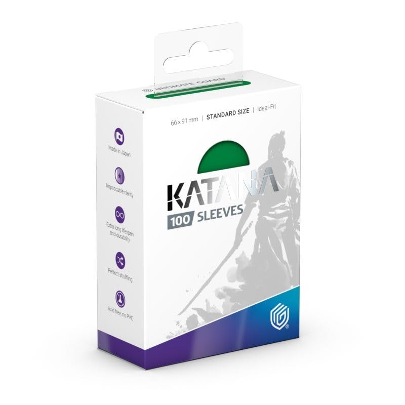 Fundas Katana Standard Verde Jade 100 - Ultimate Guard Sleeves