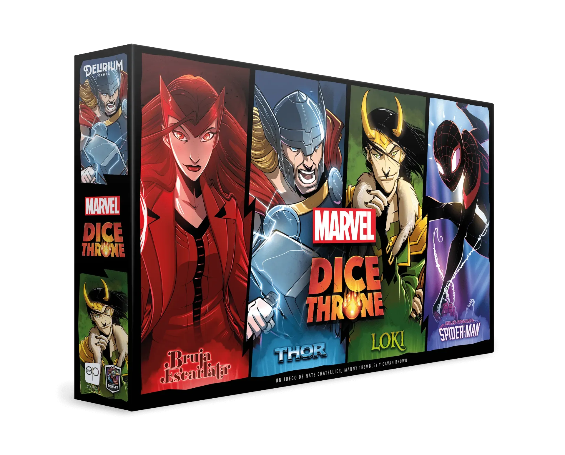 Marvel Dice Throne - Thor, Loki, Bruja Escarlata & Spiderman (Miles Morales)