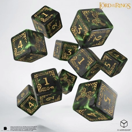 [5907699498888] Set 10 Dados D6 El Señor de los Anillos - Rohan