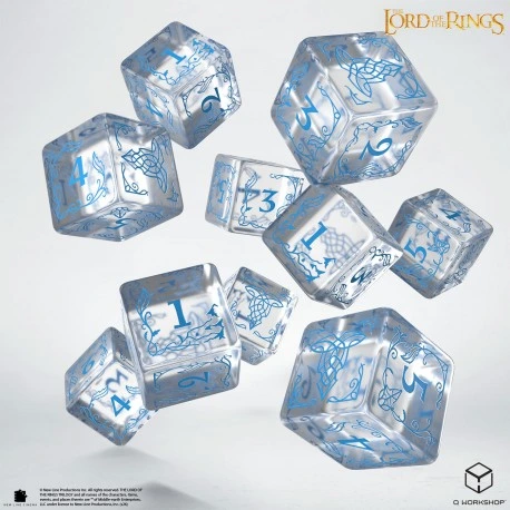[5907699499137] Set 10 Dados D6 El Señor de los Anillos - Rivendell Agua