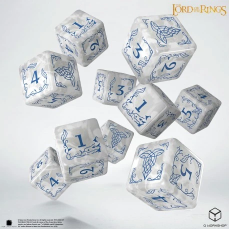 [5907699498949] Set 10 Dados D6 El Señor de los Anillos - Rivendell Piedra