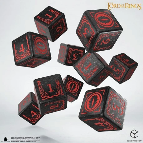 [5907699498963] Set 10 Dados D6 El Señor de los Anillos - Mordor