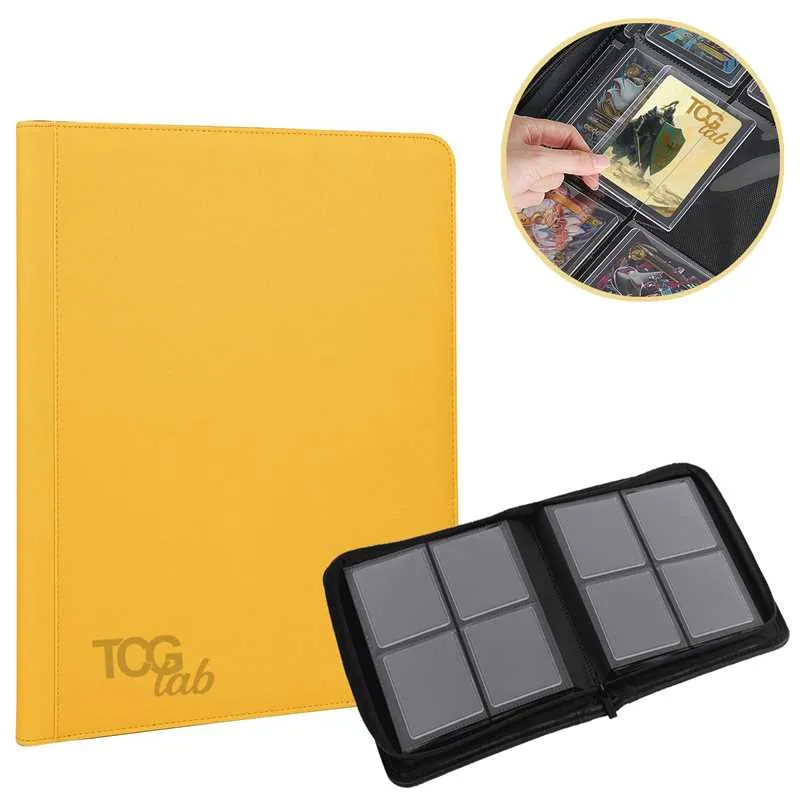 Album para Toploader - 4 bolsillos Amarillo (Yellow) - TcgLab