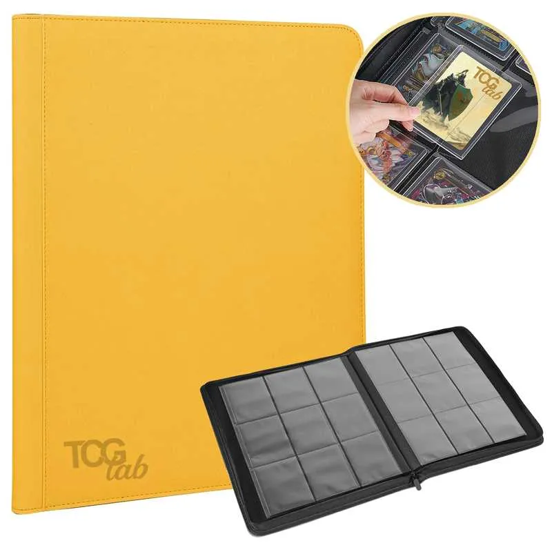 [8057803391219] Album para Toploader - 9 bolsillos Amarillo (Yellow) - TcgLab